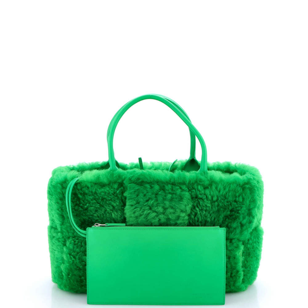 Bottega Veneta Small Arco Tote Intrecciato Shearling - Picture 2 of 6